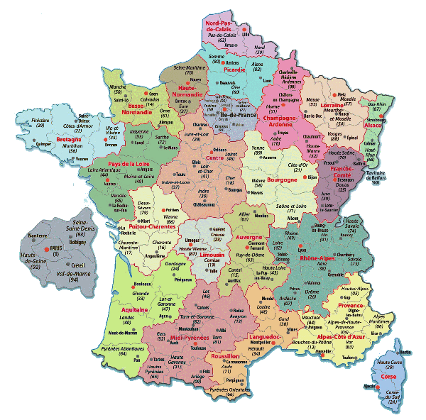 Départements de la France